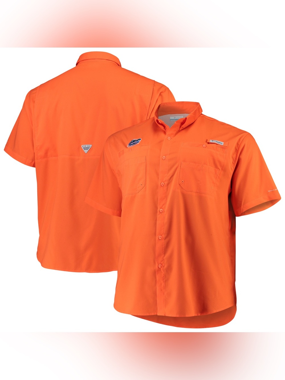 Columbia Men's Florida Gators Orange Tamiami Performance Shirt, Large